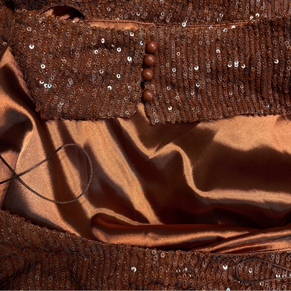 NWT IN THE MOOD FOR LOVE MARISSA HALTER NECK COCKTAIL DRESS IN  CHOCOLATE $710 - Picture 10 of 10